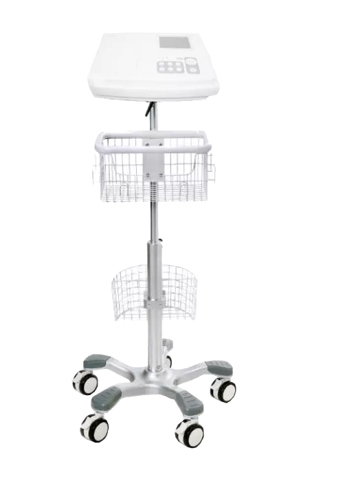 Chariot à roulettes avec panier pour ECG Edan SE1200 / SE1021 Series